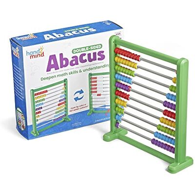 hand2mind Learning Resources Double-Sided Abacus, Colour-Changing Plastic Abacus for Kids maths with Counting Beads for Children, Rekenrek, Counting Toy, (Set of 1), Ages 3+ hand2mind Learning Resources Double-Sided Abacus, Colour-Changing Plastic Abacus for Kids maths with Counting Beads for Children, Rekenrek, Counting Toy, (Set of 1), Ages 3+