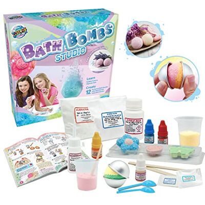 WILD! Science Bath Bomb Studio Fun & Educational Bath Bombs for Kids Perfect Girls Birthday Presents Make Fizzing Lavender Scented Bath Bombs Includes Easy to Follow Discovery Booklet WILD! Science Bath Bomb Studio Fun & Educational Bath Bombs for Kids Perfect Girls Birthday Presents Make Fizzing Lavender Scented Bath Bombs Includes Easy to Follow Discovery Booklet