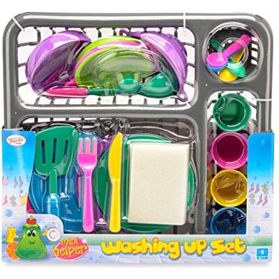 Toyrific Dish Washing Pretend Play Set, Educational Role Play For Kids, 28 Pieces Toyrific Dish Washing Pretend Play Set, Educational Role Play For Kids, 28 Pieces