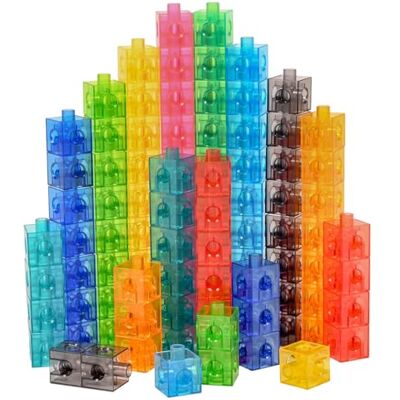 edxeducation Translucent Linking Cubes Construction Toy for Early Maths Set of 100 2 cm Light Table Toy Preschool and Primary Learning edxeducation Translucent Linking Cubes Construction Toy for Early Maths Set of 100 2 cm Light Table Toy Preschool and Primary Learning