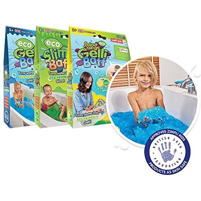 ZIMPLI 3 x Eco Value Combo Bundle from Kids, Magically turns water into thick, colourful goo or gooey, colourful slime, Fully Recyclable Children’s Bath Toy, Eco-Friendly Present for Boys & Girls ZIMPLI 3 x Eco Value Combo Bundle from Kids, Magically turns water into thick, colourful goo or gooey, colourful slime, Fully Recyclable Children’s Bath Toy, Eco-Friendly Present for Boys & Girls