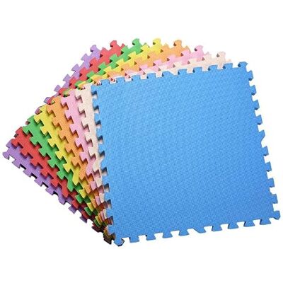 Vivo Technologies Pack of 18 Interlocking Foam Baby Play Mat, 9mm Thick & Soft Safe EVA Floor Foam Mats for Children,Babies,Toddlers,Kids,Multi Colour Vivo Technologies Pack of 18 Interlocking Foam Baby Play Mat, 9mm Thick & Soft Safe EVA Floor Foam Mats for Children,Babies,Toddlers,Kids,Multi Colour