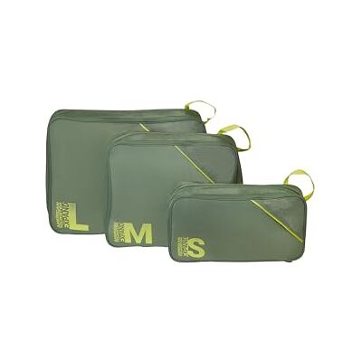 American Tourister Packing Cube Set of 3 Suitcase Organiser for Holidays, Luggage Organiser for Suitcases, Hand Luggage and Backpack, Olive/Lime American Tourister Packing Cube Set of 3 Suitcase Organiser for Holidays, Luggage Organiser for Suitcases, Hand Luggage and Backpack, Olive/Lime