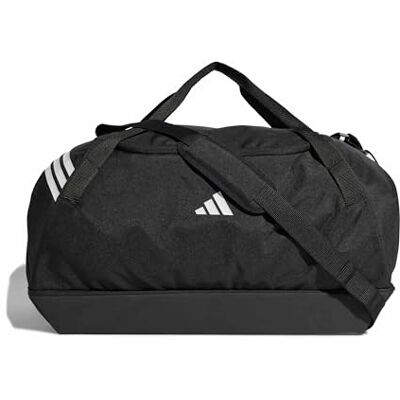 adidas Unisex Tiro Duffle Bag Large with Bottom Compartment Duffel Bag, Black/White, One Size adidas Unisex Tiro Duffle Bag Large with Bottom Compartment Duffel Bag, Black/White, One Size