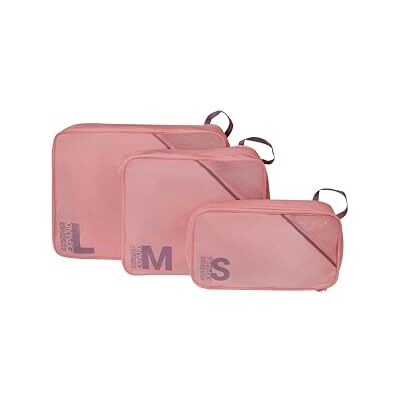 American Tourister Packing Cube Set of 3 Suitcase Organiser for Holiday, Luggage Organiser for Suitcases, Hand Luggage and Backpack, Purple/Pink American Tourister Packing Cube Set of 3 Suitcase Organiser for Holiday, Luggage Organiser for Suitcases, Hand Luggage and Backpack, Purple/Pink