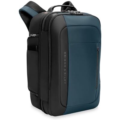Briggs & Riley Medium Convertible Backpack Duffle Bag Carry On for Men & Women, Use for Travel, Gym, or Work, Overnight Weekend Luggage, Shoulder Strap, Laptop Compartment ZDX Collection, Ocean Briggs & Riley Medium Convertible Backpack Duffle Bag Carry On for Men & Women, Use for Travel, Gym, or Work, Overnight Weekend Luggage, Shoulder Strap, Laptop Compartment ZDX Collection, Ocean