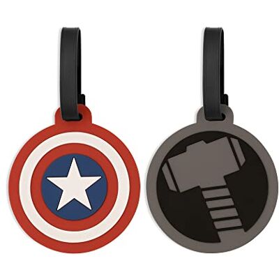 Disney Marvel Thor and Captain America Multicoloured 2 Piece Luggage Tag Set Disney Marvel Thor and Captain America Multicoloured 2 Piece Luggage Tag Set