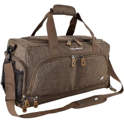 FocusGear Ultimate Gym Bag 2.0: The Durable Crowdsource Designed Duffel Bag with 10 Optimal Compartments Including Water Resistant Pouch, Brown, Medium (20"), Duffle Bag FocusGear Ultimate Gym Bag 2.0: The Durable Crowdsource Designed Duffel Bag with 10 Optimal Compartments Including Water Resistant Pouch, Brown, Medium (20"), Duffle Bag