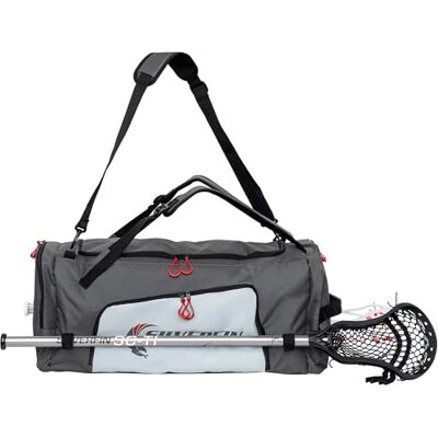 Bag With 2 Stick Holders & Multi Pockets for All of Your Lacrosse Equipment Use as a Backpack or Duffel Bag Lacrosse Gear Bag for Boys, Youth, Men With Adjustable Shoulder Straps Bag With 2 Stick Holders & Multi Pockets for All of Your Lacrosse Equipment Use as a Backpack or Duffel Bag Lacrosse Gear Bag for Boys, Youth, Men With Adjustable Shoulder Straps