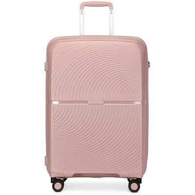 British Traveller 3 Pcs Suitcase Set Lightweight PP Hard Shell Trolley, Fashion Travel Carry on Hand Luggage Cabin Size, TSA Lock Check in Case with 4 Spinner Wheels 20" 24" 28"(Nude) British Traveller 3 Pcs Suitcase Set Lightweight PP Hard Shell Trolley, Fashion Travel Carry on Hand Luggage Cabin Size, TSA Lock Check in Case with 4 Spinner Wheels 20" 24" 28"(Nude)