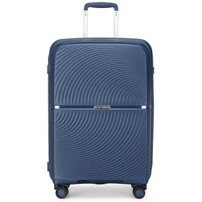 British Traveller 3 Pcs Suitcase Set Lightweight PP Hard Shell Trolley, Fashion Travel Carry on Hand Luggage Cabin Size, TSA Lock Check in Case with 4 Spinner Wheels 20" 24" 28"(Navy) British Traveller 3 Pcs Suitcase Set Lightweight PP Hard Shell Trolley, Fashion Travel Carry on Hand Luggage Cabin Size, TSA Lock Check in Case with 4 Spinner Wheels 20" 24" 28"(Navy)