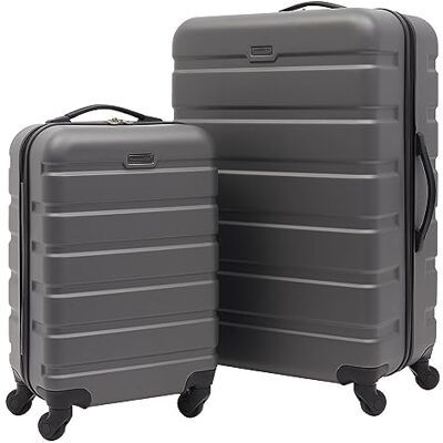 Travelers Club Harper Luggage, Charcoal, 20-Inch Carry-On, Harper Luggage Travelers Club Harper Luggage, Charcoal, 20-Inch Carry-On, Harper Luggage