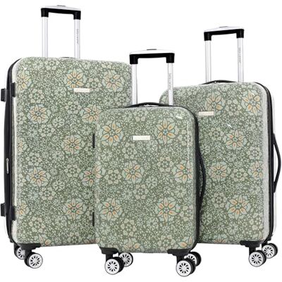 Travelers Club Bella Caronia Deluxe 20" 3 Piece Luggage Set, Jamila, 20" Carry-On, 4 Spinner Wheels, Telescopic Handle Travelers Club Bella Caronia Deluxe 20" 3 Piece Luggage Set, Jamila, 20" Carry-On, 4 Spinner Wheels, Telescopic Handle