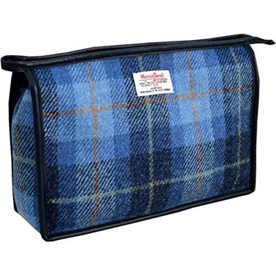 Vagabond Bags Ltd Vagabond Bags Harris Tweed Check Large Holdall Toiletry Bag, 28 cm, Mid Blue Vagabond Bags Ltd Vagabond Bags Harris Tweed Check Large Holdall Toiletry Bag, 28 cm, Mid Blue