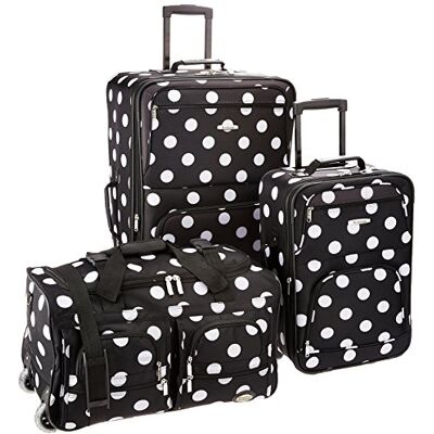 Rockland Vara Softside 3-Piece Upright Luggage Set, Expandable,Black dot, (20/22/28), BLACKDOT, One Size, Melbourne Hardside Expandable Spinner Wheel Luggage Rockland Vara Softside 3-Piece Upright Luggage Set, Expandable,Black dot, (20/22/28), BLACKDOT, One Size, Melbourne Hardside Expandable Spinner Wheel Luggage
