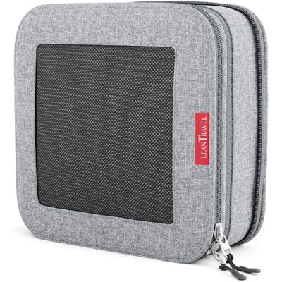 LeanTravel Compression Packing Cubes for Travel Organizers with Double Zipper (1 Piece (1M), Grey) LeanTravel Compression Packing Cubes for Travel Organizers with Double Zipper (1 Piece (1M), Grey)