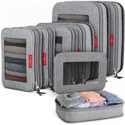 LeanTravel Compression Packing Cubes Luggage Organizers (3) Set LeanTravel Compression Packing Cubes Luggage Organizers (3) Set