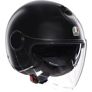 AGV ETERES E2206, Jet Unisex Motorcycle Helmet, Open Face Motorbike Helmet with Antitheft Ring, Anti-Scratch and Anti-UV Visor, Instant Sweat Absorption Technology, Matt Black, S AGV ETERES E2206, Jet Unisex Motorcycle Helmet, Open Face Motorbike Helmet with Antitheft Ring, Anti-Scratch and Anti-UV Visor, Instant Sweat Absorption Technology, Matt Black, S
