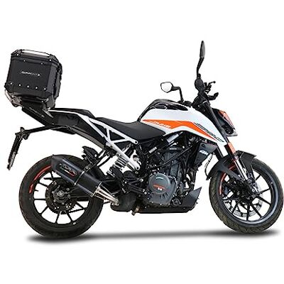 GPR Top Case TECH Duke 125 2021/2023 e5 TOP CASE ALPI-TECH 26 LT BLACK Top case in aluminum, black silver color with specific plate included Capacity 26 LT. GPR Top Case TECH Duke 125 2021/2023 e5 TOP CASE ALPI-TECH 26 LT BLACK Top case in aluminum, black silver color with specific plate included Capacity 26 LT.