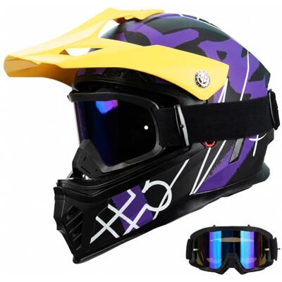 Favoto Kids Dirt Bike Helmet with Goggles for Motocross, Go Kart Meets ECE 22.06 Standard, Full Face Youth Helmet with Adjustable Visor, Sturdy ABS Shell, Removable Washable Liner, ATV UTV Favoto Kids Dirt Bike Helmet with Goggles for Motocross, Go Kart Meets ECE 22.06 Standard, Full Face Youth Helmet with Adjustable Visor, Sturdy ABS Shell, Removable Washable Liner, ATV UTV
