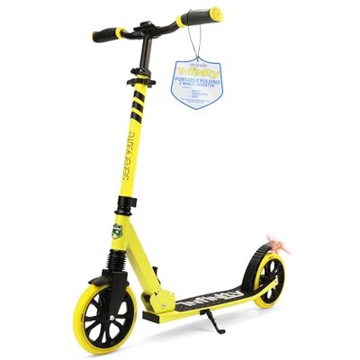 SereneLife Folding Kick Scooter, Kick Scooters for Kids Ages 8–12 and Adults, Boys, Girls, Teenagers 11–15, Stunt Folding with Big Wheels, Lightweight & Adjustable, Yellow SereneLife Folding Kick Scooter, Kick Scooters for Kids Ages 8–12 and Adults, Boys, Girls, Teenagers 11–15, Stunt Folding with Big Wheels, Lightweight & Adjustable, Yellow