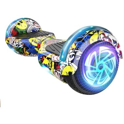 SISIGAD Hoverboard 6.5 Inches Overboard, Hover Scooter Board Gyropode All-Terrain, Bluetooth and LED Self-balancing Electric Scooter for Children and Adults SISIGAD Hoverboard 6.5 Inches Overboard, Hover Scooter Board Gyropode All-Terrain, Bluetooth and LED Self-balancing Electric Scooter for Children and Adults