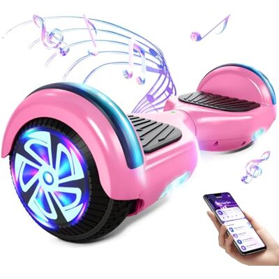 SISIGAD Hoverboard, 6.5 Inch Electric Hoverboard Hover Scooter Board with Bluetooth Music, LED Lights and Powerful Motor for Kids and Teens SISIGAD Hoverboard, 6.5 Inch Electric Hoverboard Hover Scooter Board with Bluetooth Music, LED Lights and Powerful Motor for Kids and Teens