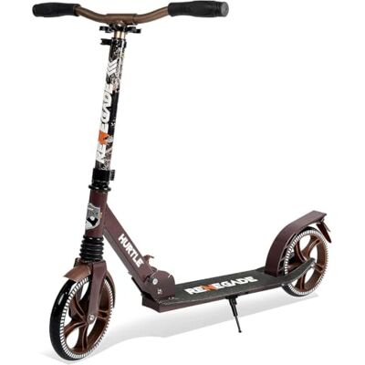Hurtle Kick Scooter 2 Wheel Scooter for Kids Ages 8+ Teens and Adults – Folding Scooter with Adjustable T Bar Handlebar 8 Inch Big Wheels Alloy Non Slip Deck Carry Hurtle Kick Scooter 2 Wheel Scooter for Kids Ages 8+ Teens and Adults – Folding Scooter with Adjustable T Bar Handlebar 8 Inch Big Wheels Alloy Non Slip Deck Carry