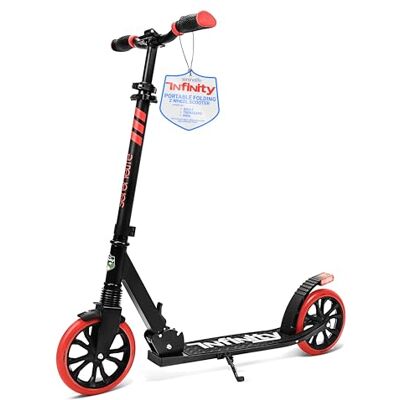 SereneLife Folding Kick Scooter, Kick Scooter for Kids Ages 8–12, Boys, Girls, Teenagers 11–15, Stunt Folding Scooter, Adult Scooter with Big Wheels, Lightweight & Adjustable, Red SereneLife Folding Kick Scooter, Kick Scooter for Kids Ages 8–12, Boys, Girls, Teenagers 11–15, Stunt Folding Scooter, Adult Scooter with Big Wheels, Lightweight & Adjustable, Red
