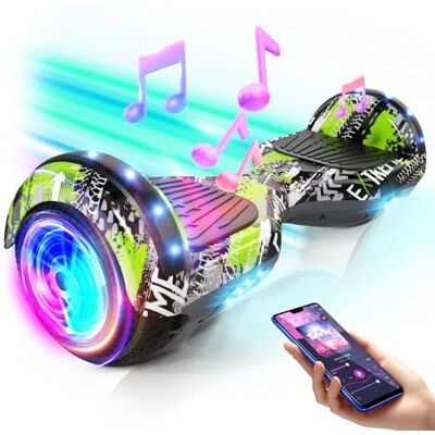 SISIGAD Hoverboard for Kids Ages 6-12, Self Balancing Scooters with Bluetooth & Corlorful LED Lights SISIGAD Hoverboard for Kids Ages 6-12, Self Balancing Scooters with Bluetooth & Corlorful LED Lights