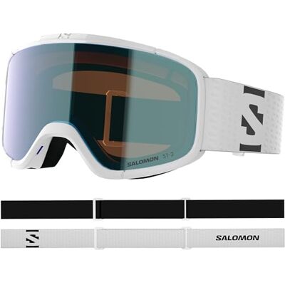 Salomon AKSIUM 2.0 S PHOTO Goggles, Unisex Anti-Fog Ski Goggles for Trail Running and Mountain Adventures, White/Blue Salomon AKSIUM 2.0 S PHOTO Goggles, Unisex Anti-Fog Ski Goggles for Trail Running and Mountain Adventures, White/Blue