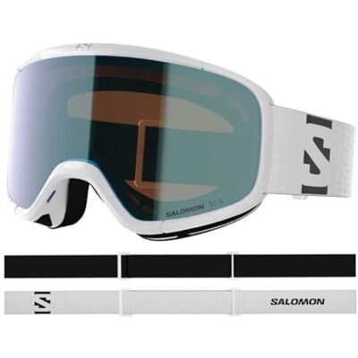 Salomon AKSIUM 2.0 PHOTO Goggles, Unisex Anti-Fog Ski Goggles for Trail Running and Mountain Adventures, White/Blue Salomon AKSIUM 2.0 PHOTO Goggles, Unisex Anti-Fog Ski Goggles for Trail Running and Mountain Adventures, White/Blue