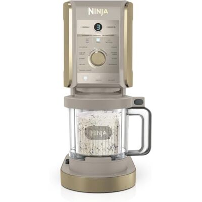 Ninja CREAMi Deluxe Ice Cream Maker and Frozen Dessert Maker, NC501UKSTGD 10 Functions, Makes Ice Cream Slushi and More, 2-in-1 Flavour Option, Stone Gold Ninja CREAMi Deluxe Ice Cream Maker and Frozen Dessert Maker, NC501UKSTGD 10 Functions, Makes Ice Cream Slushi and More, 2-in-1 Flavour Option, Stone Gold