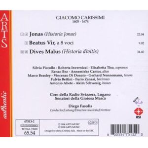 Carissimi: Jonas; Dives malus; Beatus Vir /Sonatori della Gioiosa Marca · Fasolis Carissimi: Jonas; Dives malus; Beatus Vir /Sonatori della Gioiosa Marca · Fasolis