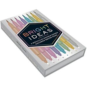 Chronicle Books Bright Ideas Metallic Double-Ended Colored Brush Pens: 8 Colored Pens Chronicle Books Bright Ideas Metallic Double-Ended Colored Brush Pens: 8 Colored Pens