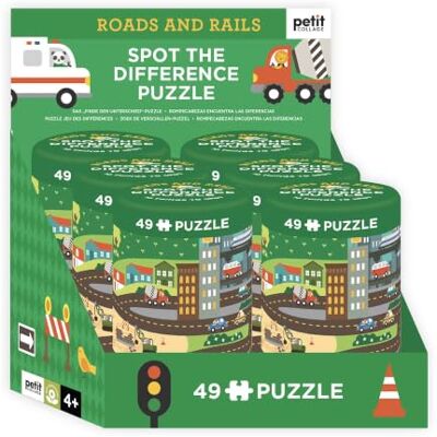 Chronicle Books Spot the Difference Puzzle: Roads and Rails CDU of 6 Chronicle Books Spot the Difference Puzzle: Roads and Rails CDU of 6