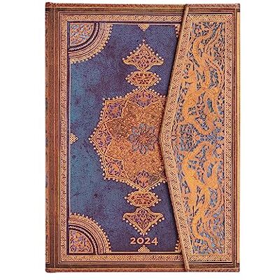 Paperblanks 12-Month Calendar 2024 Safavid Indigo Horizontal Midi (130 × 180 mm), Italian Version Paperblanks 12-Month Calendar 2024 Safavid Indigo Horizontal Midi (130 × 180 mm), Italian Version