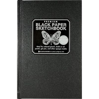 Peter Pauper Press Premium Black Paper Sketchbook (5-3/4 inches x 8-3/4"") Peter Pauper Press Premium Black Paper Sketchbook (5-3/4 inches x 8-3/4"")