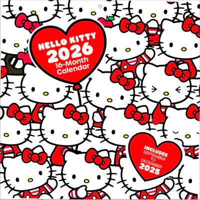 Pyramid International HELLO KITTY 2026 Square Wall Calendar – Official 16-Month Sanrio Calendar Featuring Cute & Colourful Designs – Kawaii Gift for Girls, Teens & Collectors Pyramid International HELLO KITTY 2026 Square Wall Calendar – Official 16-Month Sanrio Calendar Featuring Cute & Colourful Designs – Kawaii Gift for Girls, Teens & Collectors