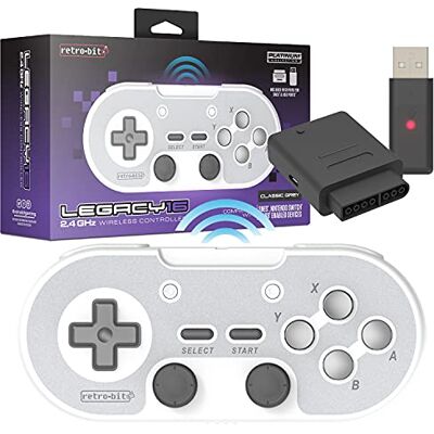 Retro-Bit Legacy16 2.4 Ghz Wireless Controller for SNES, Switch, PC, Mac, Raspberry Pi and Steam Classic Grey (Nintendo Switch//) Retro-Bit Legacy16 2.4 Ghz Wireless Controller for SNES, Switch, PC, Mac, Raspberry Pi and Steam Classic Grey (Nintendo Switch//)