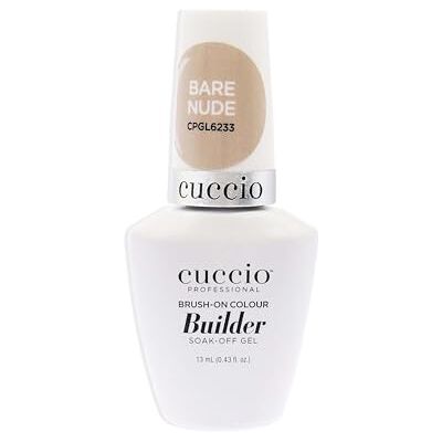 Cuccio Builder Gel for Nails 13ml, Hard Builder Gel for Nail Extensions, Nail Sculpting, Overlay, Nail Strengthening, UV/LED Cure, Professional Salon Use, Bare Nude Cuccio Builder Gel for Nails 13ml, Hard Builder Gel for Nail Extensions, Nail Sculpting, Overlay, Nail Strengthening, UV/LED Cure, Professional Salon Use, Bare Nude