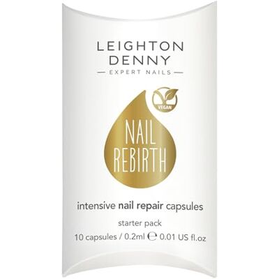 LEIGHTON DENNY Nail Rebirth Starter Pack Intensive Nail Repair Capsules Nail Treatment to help repair Damaged Nails Vegan 1 x Starter Pack 10 capsules LEIGHTON DENNY Nail Rebirth Starter Pack Intensive Nail Repair Capsules Nail Treatment to help repair Damaged Nails Vegan 1 x Starter Pack 10 capsules