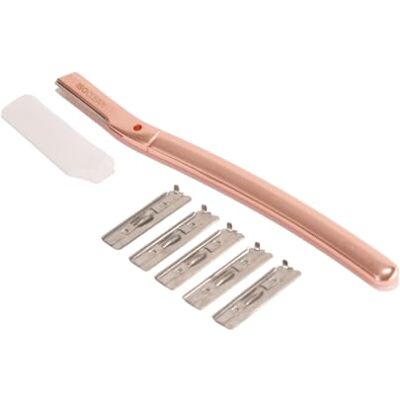 Isoclean Facial Dermablade Razor with 6 Stainless Blades -Professional Hair Removal & Skin Exfoliation Tool Dermaplaning Tool for Face, Eyebrow Shaping (Rose Gold) Isoclean Facial Dermablade Razor with 6 Stainless Blades -Professional Hair Removal & Skin Exfoliation Tool Dermaplaning Tool for Face, Eyebrow Shaping (Rose Gold)