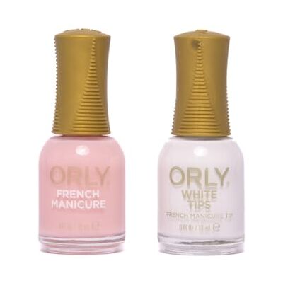 Orly Rose-Coloured Glasses & White Tips Nail Polish Duo Classic French Manicure Essentials Sheer Rose-Pink & Bright White Creme (18ml x 2) Orly Rose-Coloured Glasses & White Tips Nail Polish Duo Classic French Manicure Essentials Sheer Rose-Pink & Bright White Creme (18ml x 2)