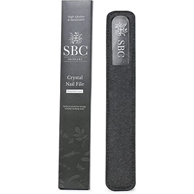 SBC Skincare Crystal Nail File, Long Lasting Nail File With Felt Pouch SBC Skincare Crystal Nail File, Long Lasting Nail File With Felt Pouch
