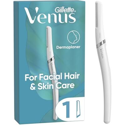 Gillette Dermaplaning Blades for Face, Womens Face Razor for Facial Hair & Skin, Exfoliating Dermaplaner Tool Kit with 1 Blade Refill Gillette Dermaplaning Blades for Face, Womens Face Razor for Facial Hair & Skin, Exfoliating Dermaplaner Tool Kit with 1 Blade Refill