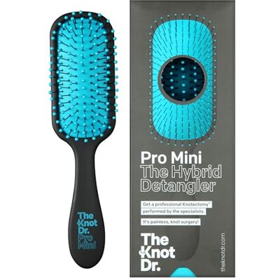 THE KNOT DR. Pro Mini Detangle Hair Brush, Marine Blue Flexalite Bristles Help Reduce Breakage and Eliminate Tangles, Travel Essentials Styler THE KNOT DR. Pro Mini Detangle Hair Brush, Marine Blue Flexalite Bristles Help Reduce Breakage and Eliminate Tangles, Travel Essentials Styler