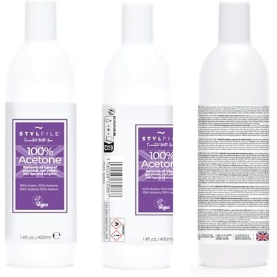 StylFile Gel Nail Polish Remover – 400ml, 99% Acetone Formula for Fast Removal of Gel Polish, Shellac & Nail Art at Home, Safe on Natural Nails, Salon-Quality Results, Made in the UK StylFile Gel Nail Polish Remover – 400ml, 99% Acetone Formula for Fast Removal of Gel Polish, Shellac & Nail Art at Home, Safe on Natural Nails, Salon-Quality Results, Made in the UK
