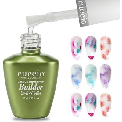 Cuccio Brush-On Builder Gel, 13ml, Clear Hard Gel for Nails, Nail Builder Gel, BIAB, Gel Nail, Gel Polish, LED/UV Curing Cuccio Brush-On Builder Gel, 13ml, Clear Hard Gel for Nails, Nail Builder Gel, BIAB, Gel Nail, Gel Polish, LED/UV Curing