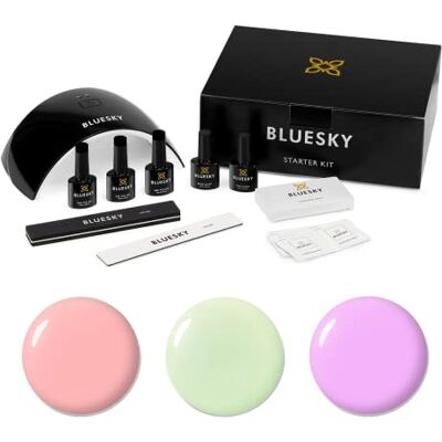 BLUESKY Gel Polish Starter Kit Pastel Neons With 24W UV LED Lamp Dryer, 3 x 10ml Polishes, Cleanser Wipes, Top and Base Coat, File and Buffer BLUESKY Gel Polish Starter Kit Pastel Neons With 24W UV LED Lamp Dryer, 3 x 10ml Polishes, Cleanser Wipes, Top and Base Coat, File and Buffer